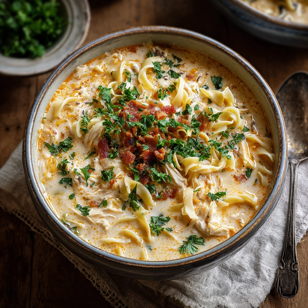 Creamy Chicken Noodle Soup: A Rich & Satisfying Bowl
