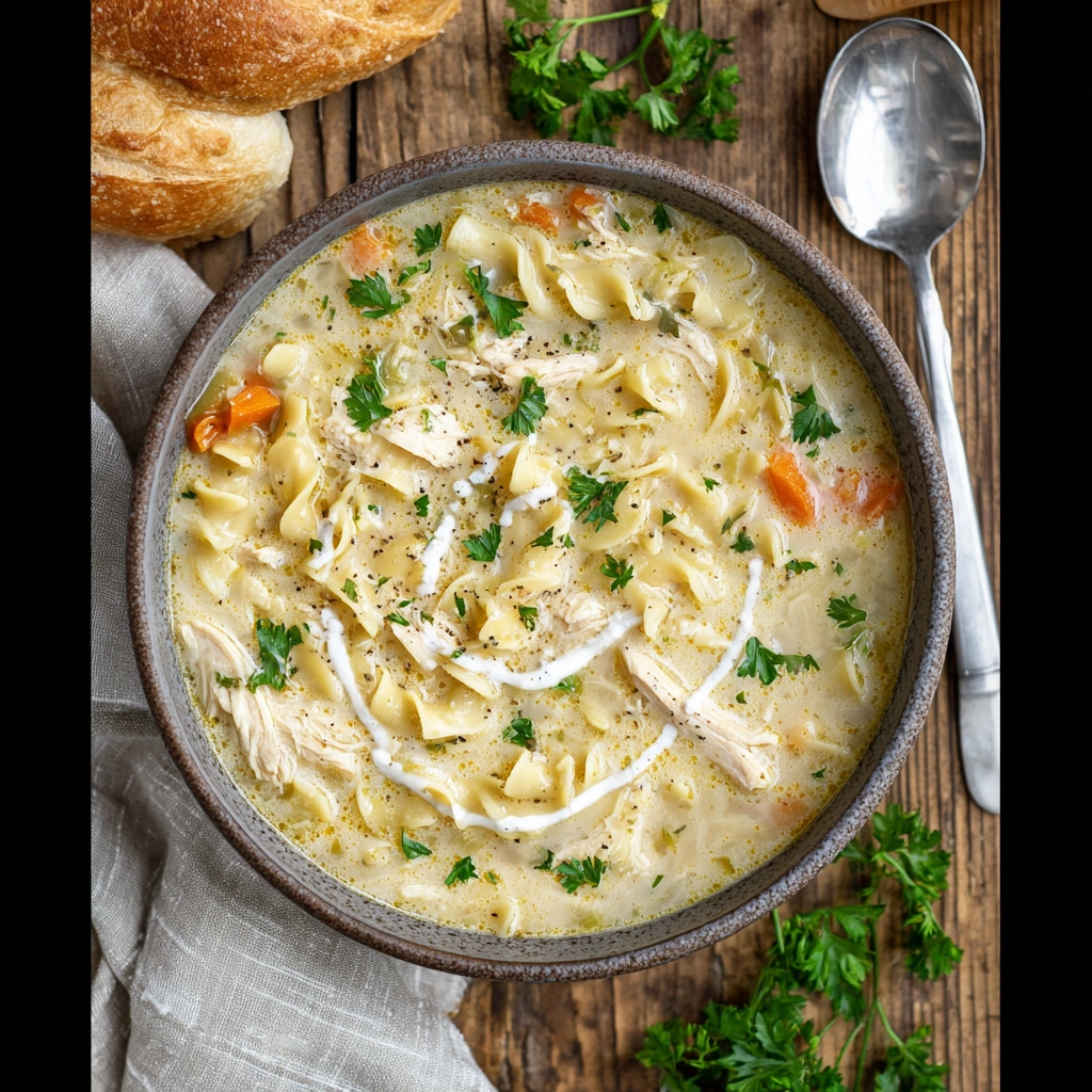 Creamy Crockpot Chicken Noodle Soup: A Weeknight Hug