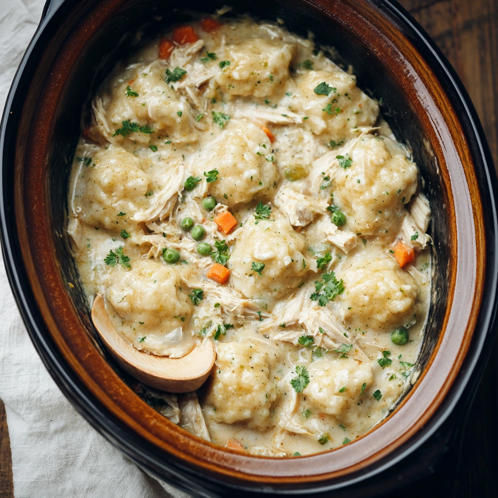 Homestyle Slow Cooker Chicken and Dumplings: Easy Comfort