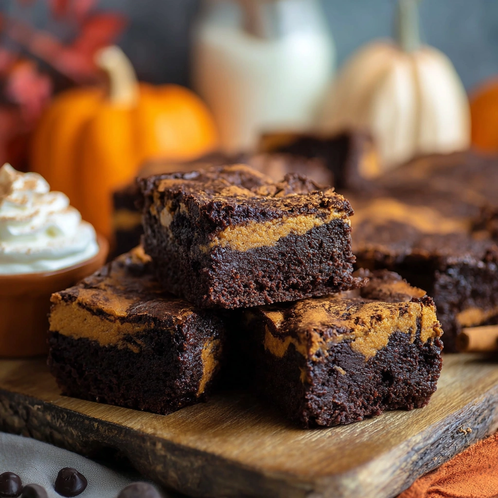 Rich Pumpkin Brownies: A Swirled Autumn Treat