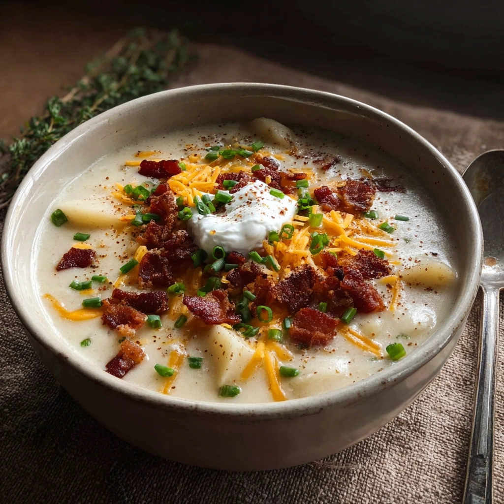 Hearty Crockpot Loaded Baked Potato Soup for Busy Nights