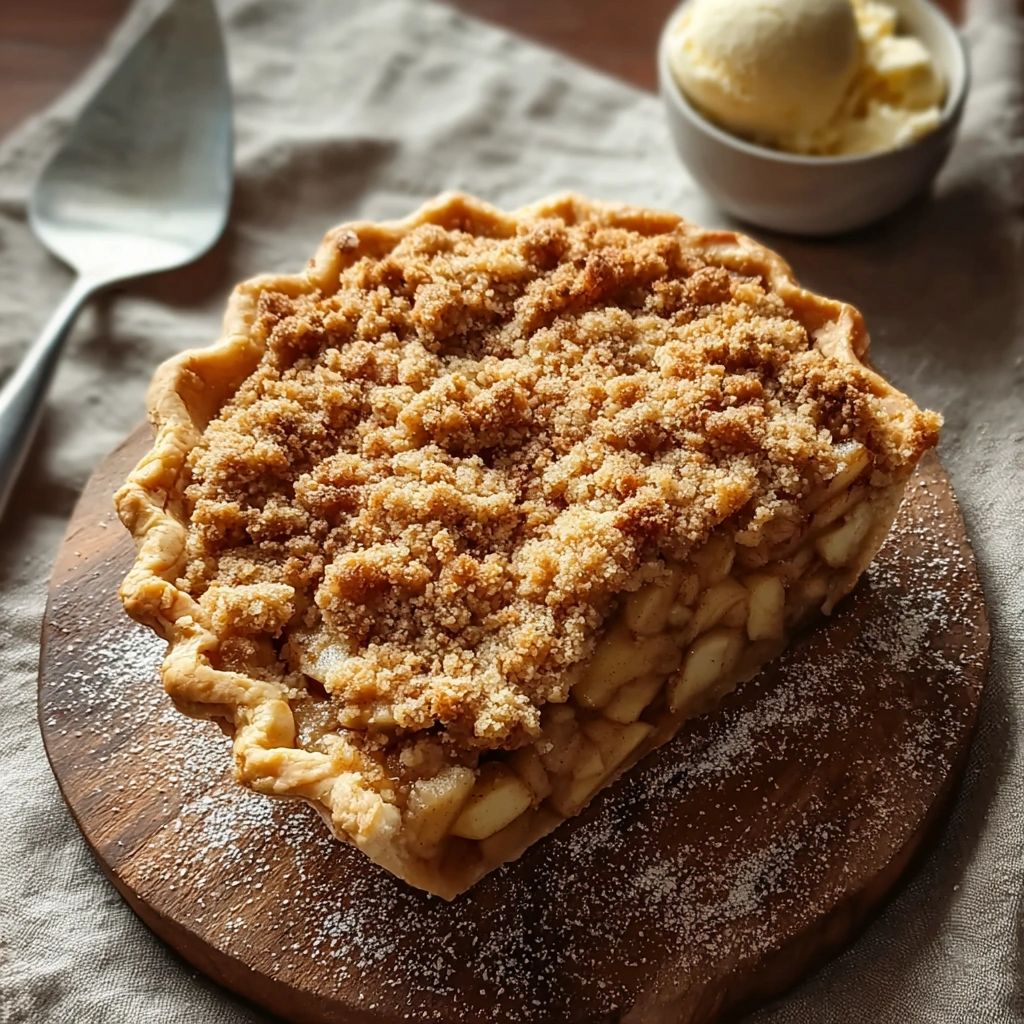 Rustic Dutch Apple Pie with Crumb Topping