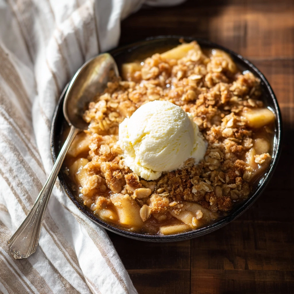 Rustic Apple Crisp Recipe with Spiced Oat Topping