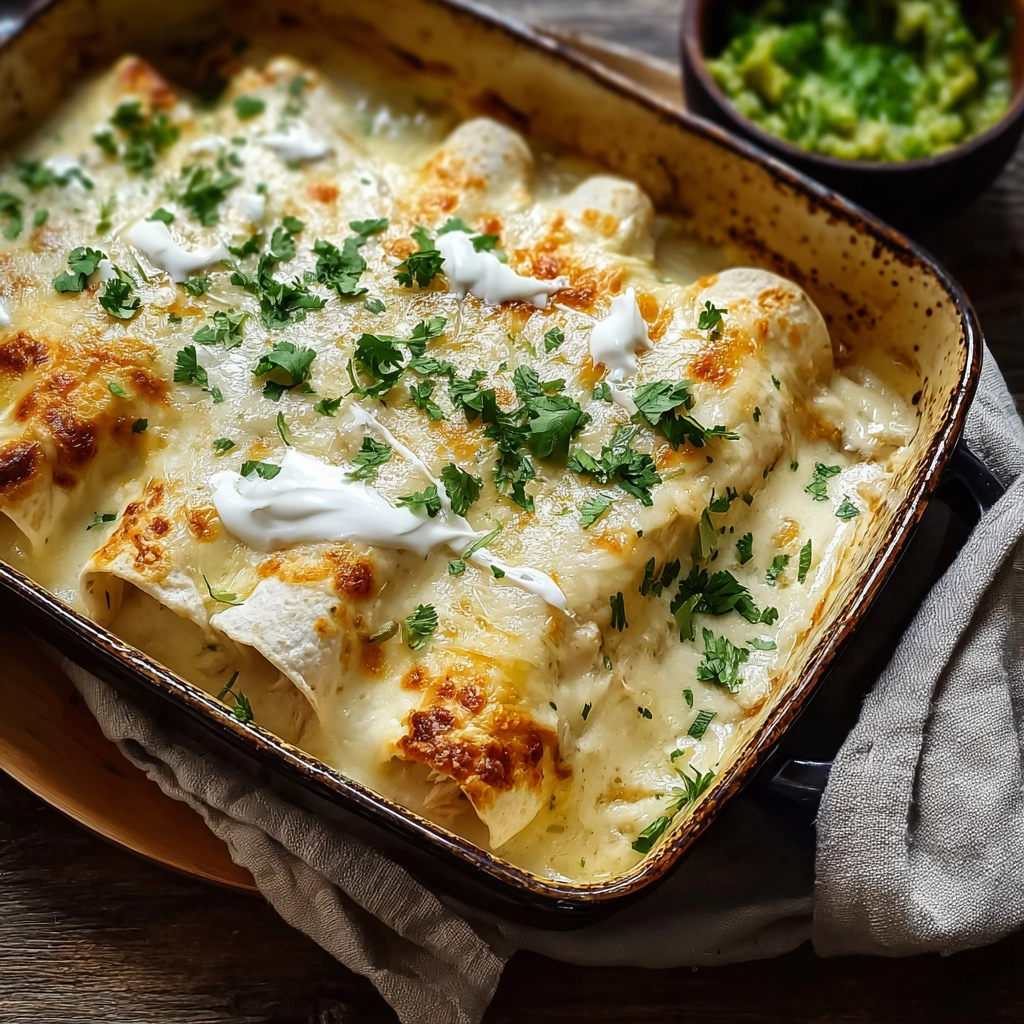 Creamy White Chicken Enchiladas: A Family Favorite