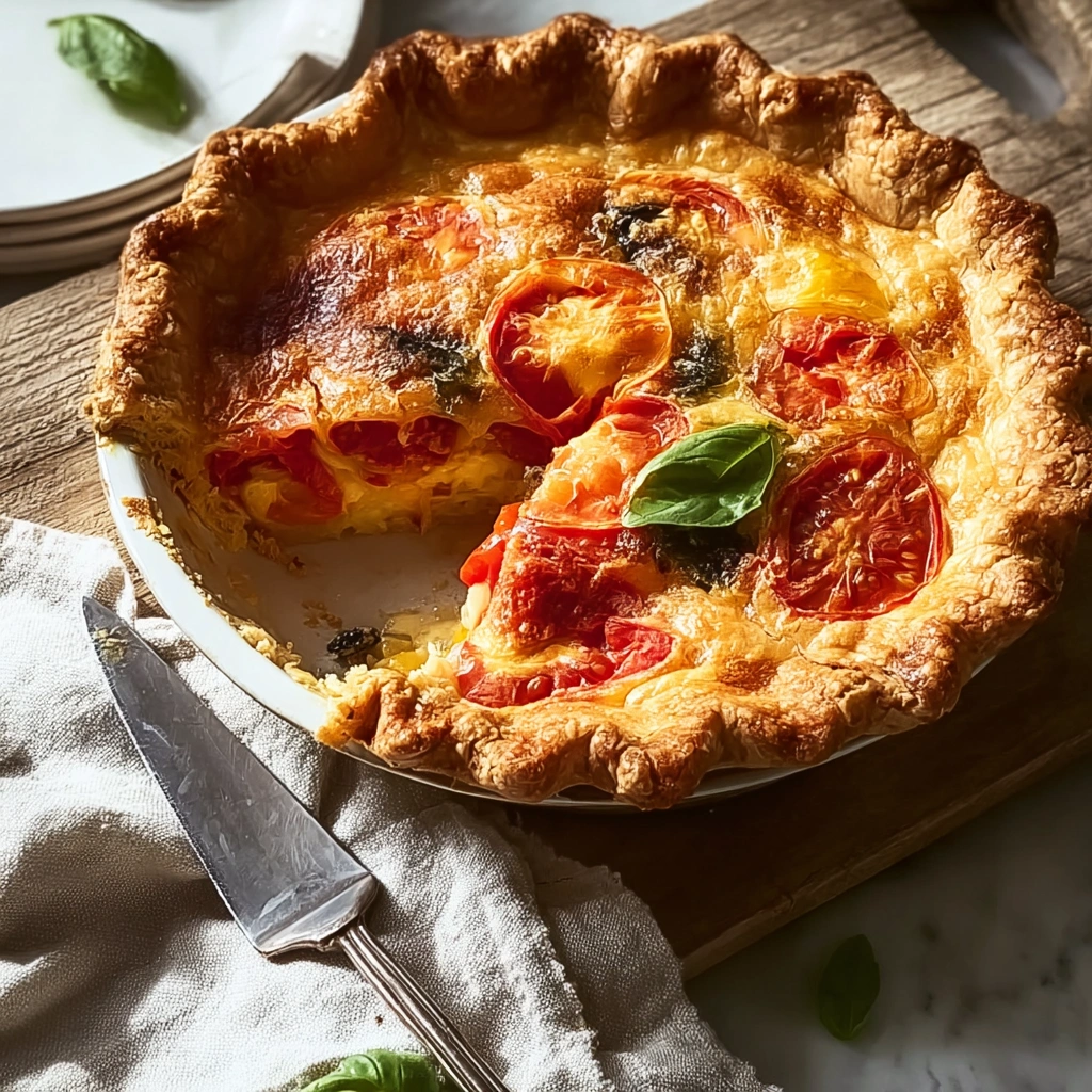 Rustic Easy Homemade Tomato Pie Recipe