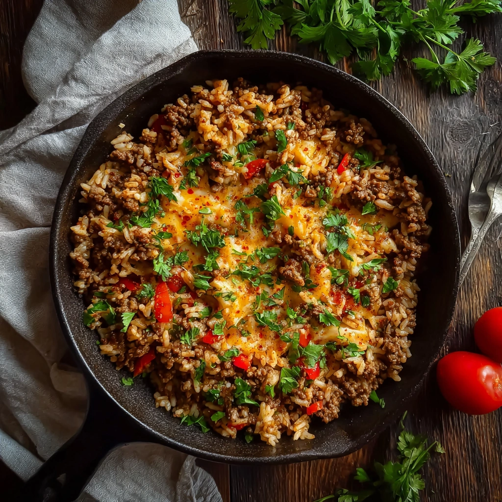 Hearty Ground Beef and Rice Skillet: Quick One-Pan Dinner