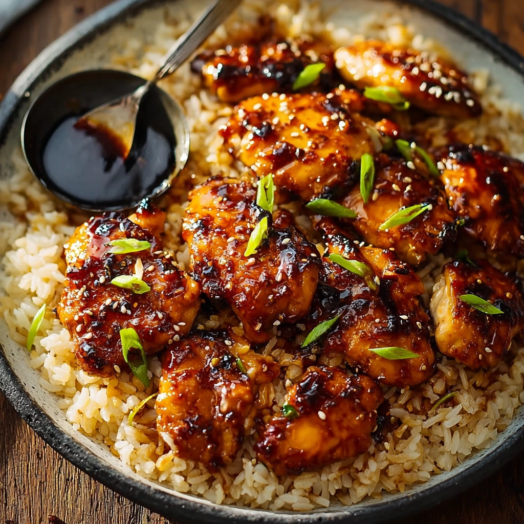 Tangy Honey BBQ Chicken Rice Skillet