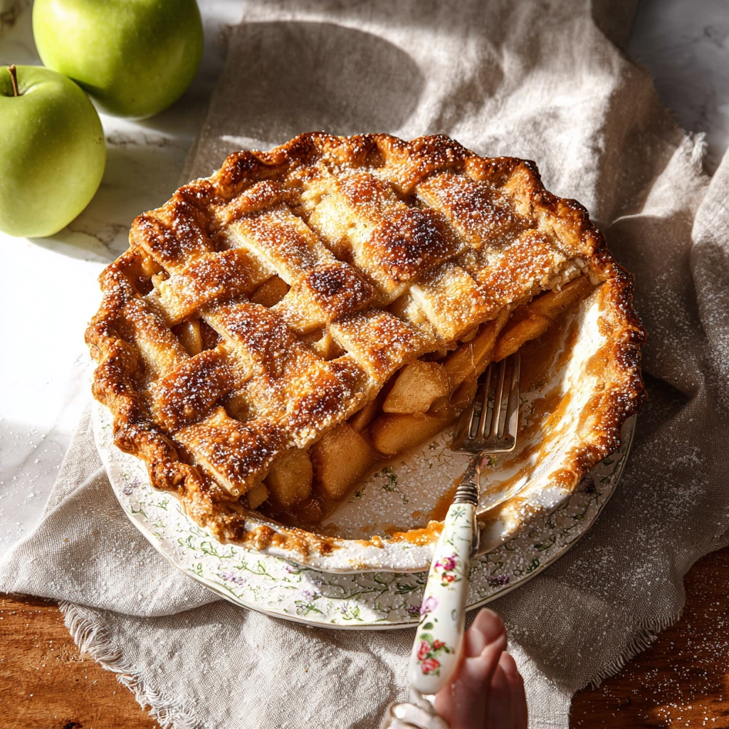 Rustic Classic Apple Pie Recipe with Spiced Apples