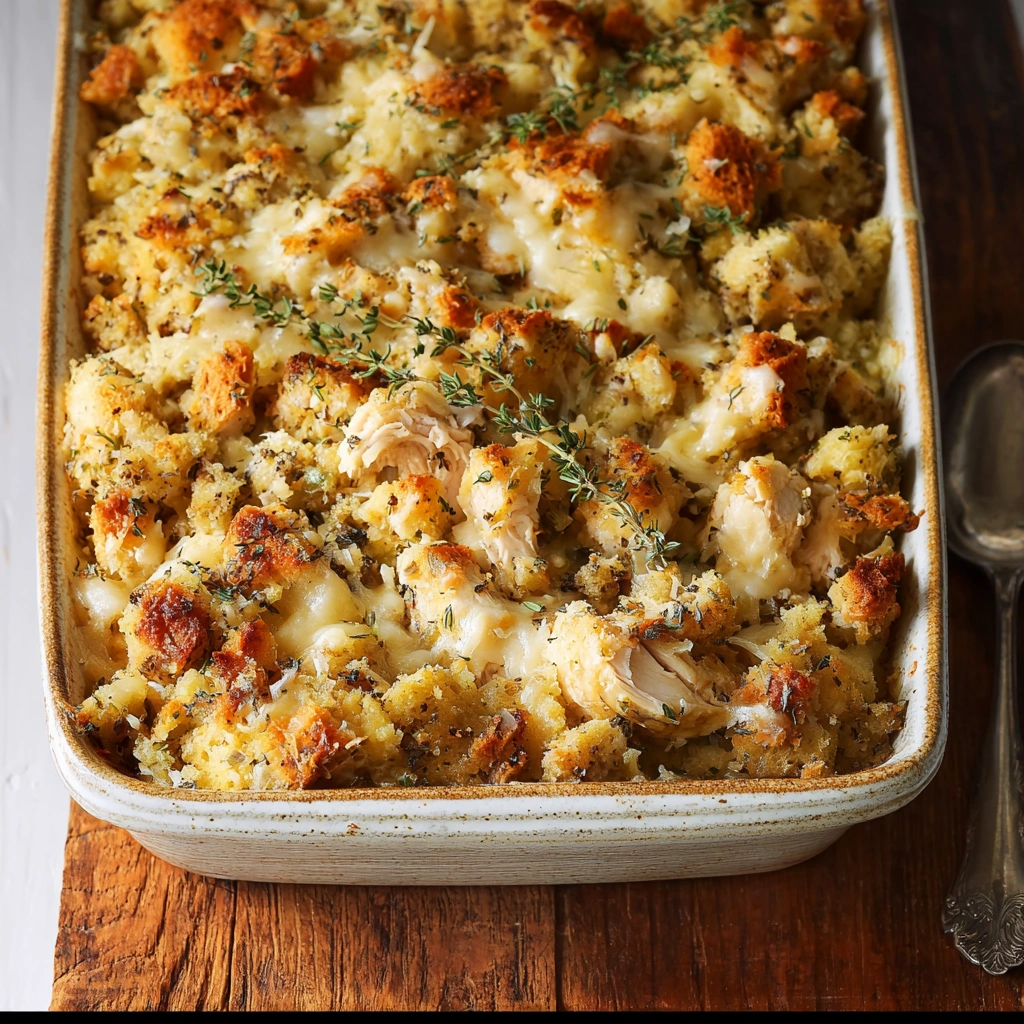 Rotisserie Chicken Stuffing Casserole: Hearty Weeknight Fix