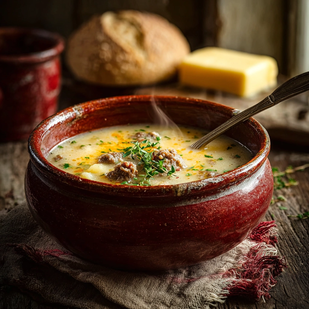 Hearty Cheesy Beef & Potato Soup: A Family Favorite