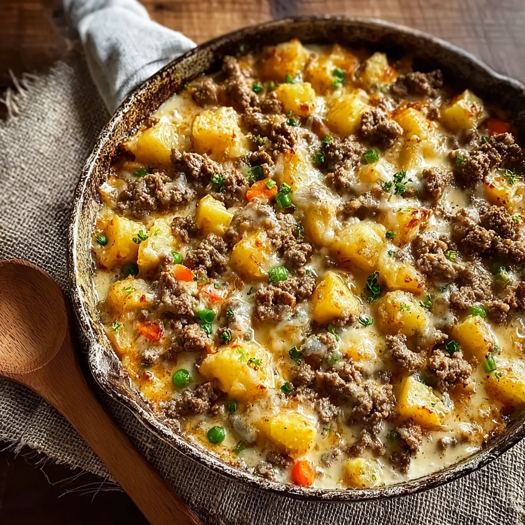 Hearty Hobo Casserole: Ground Beef & Potato Bake