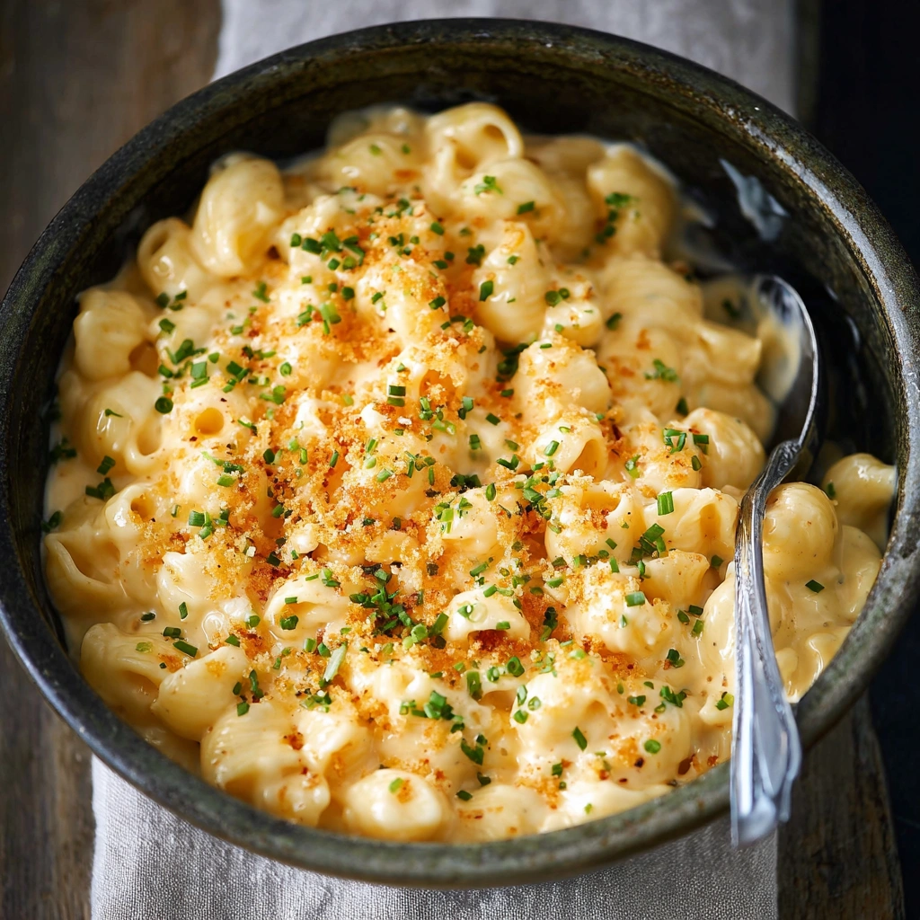 Creamy Slow Cooker Four Cheese Mac and Cheese