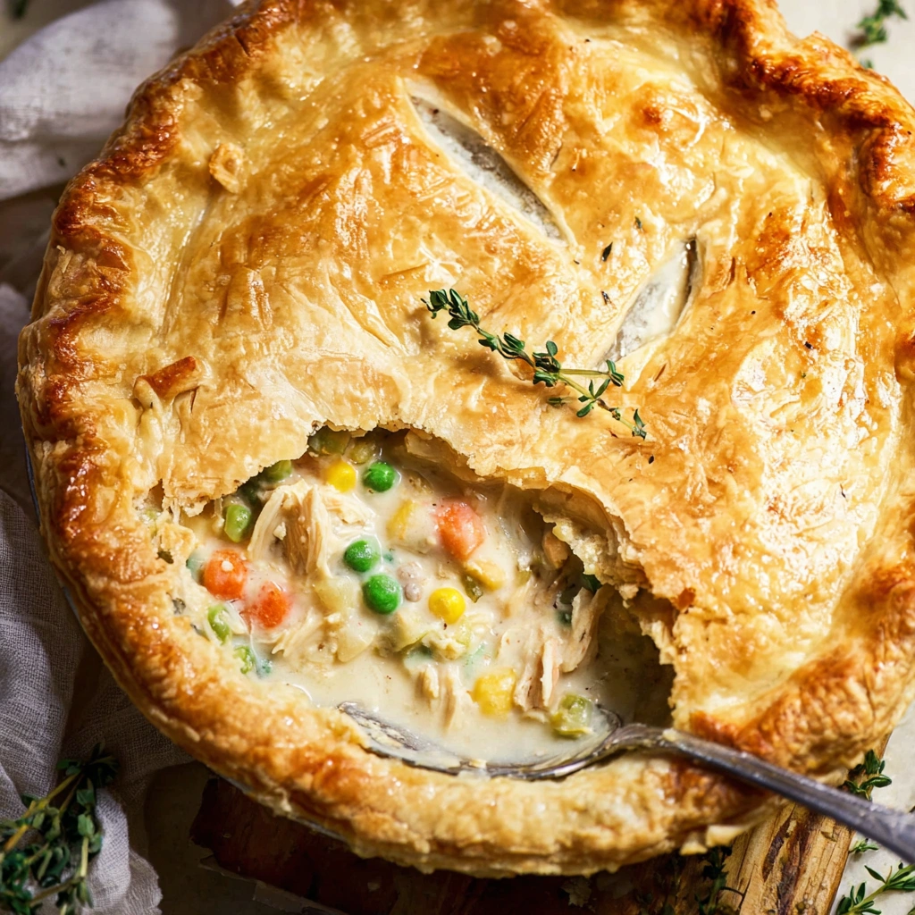 Hearty Homemade Chicken Pot Pie with Flaky Crust