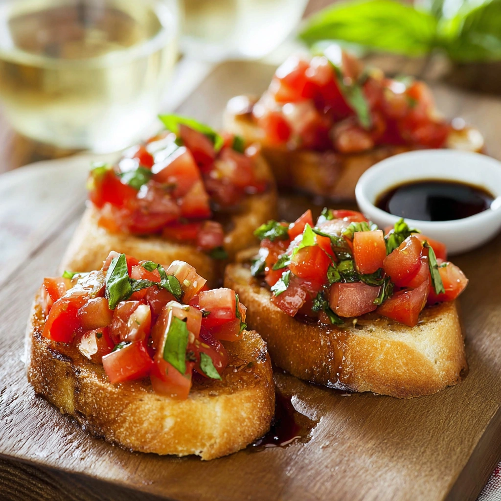 Rustic Italian Bruschetta: Fresh Tomato & Basil Bites