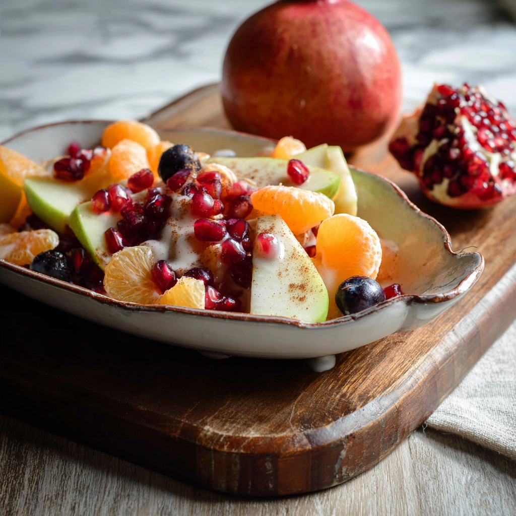 Winter Fruit Salad with Creamy Vanilla Dressing