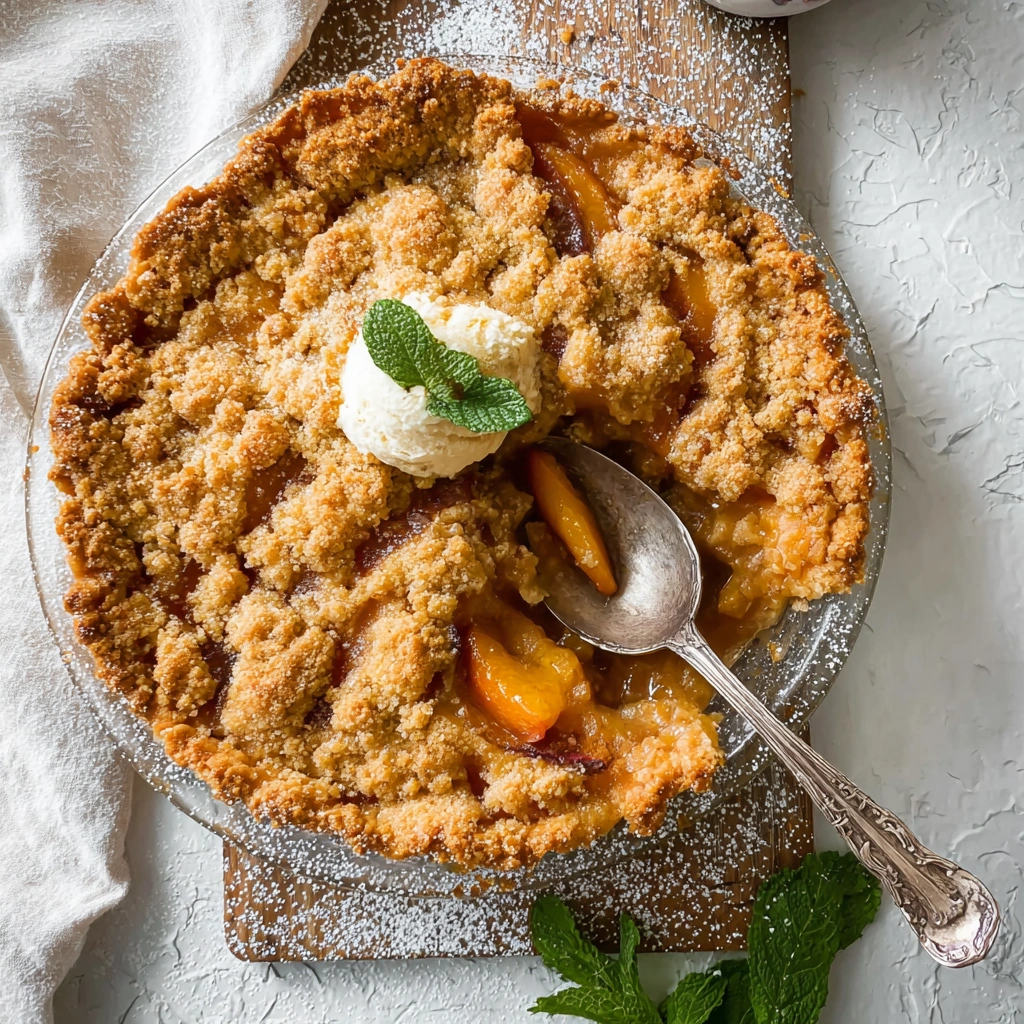 Classic Peach Crumble Pie: A Homestyle Summer Treat