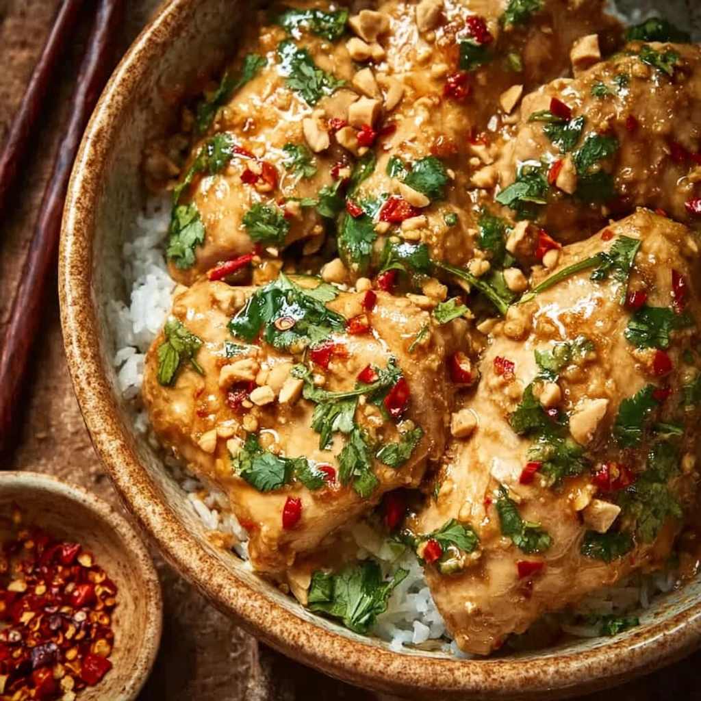Tender Crockpot Thai Peanut Chicken: Weeknight Flavor
