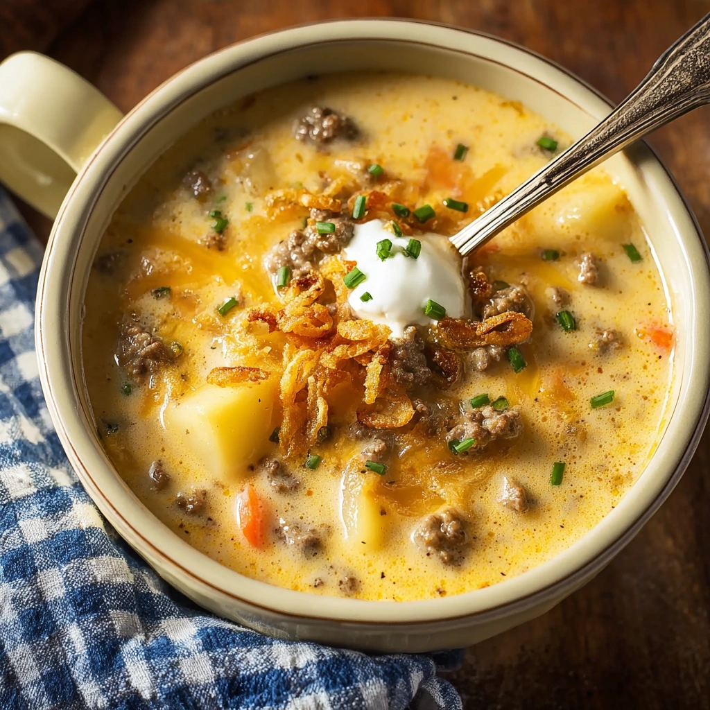 Hearty Crockpot Cheeseburger Soup: Simple Weeknight Meal