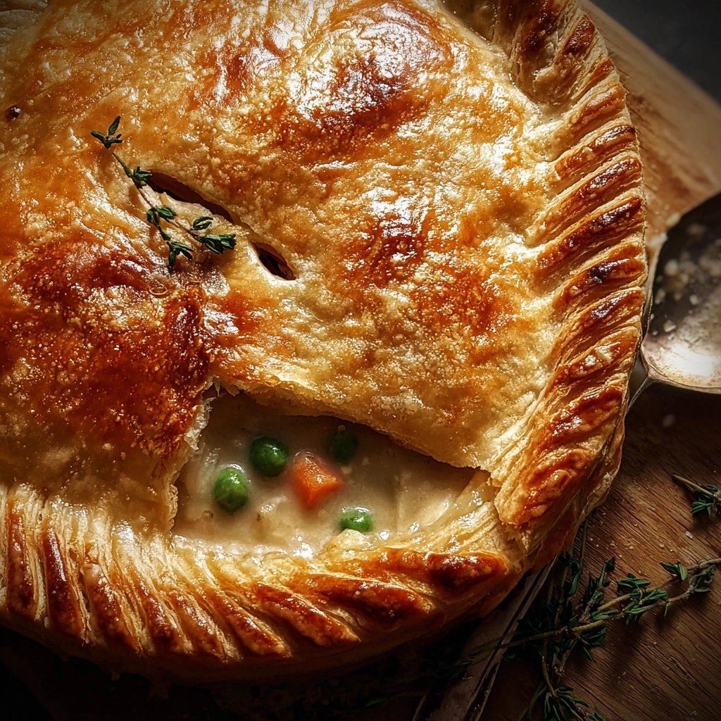Homestyle Chicken Pot Pie: Flaky Crust, Creamy Filling