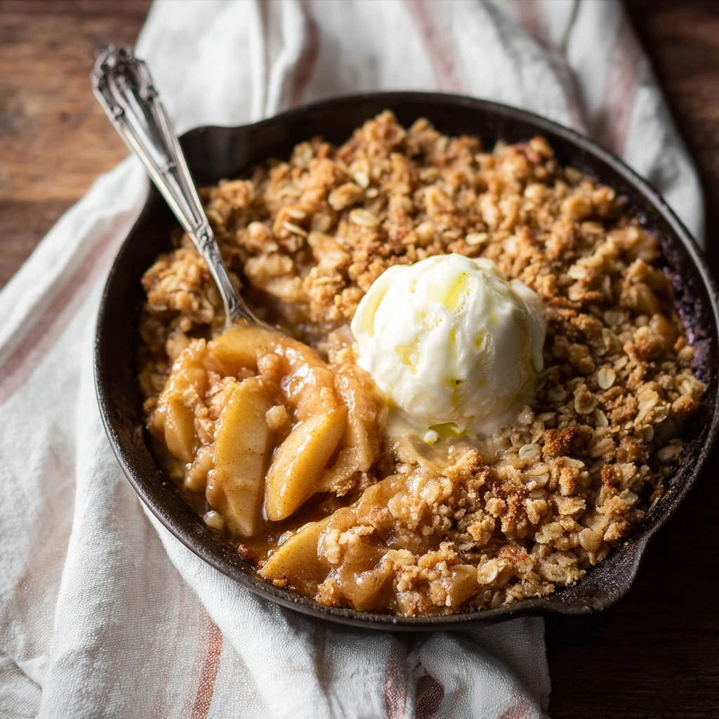 Rustic Apple Crisp Recipe with Spiced Oat Topping