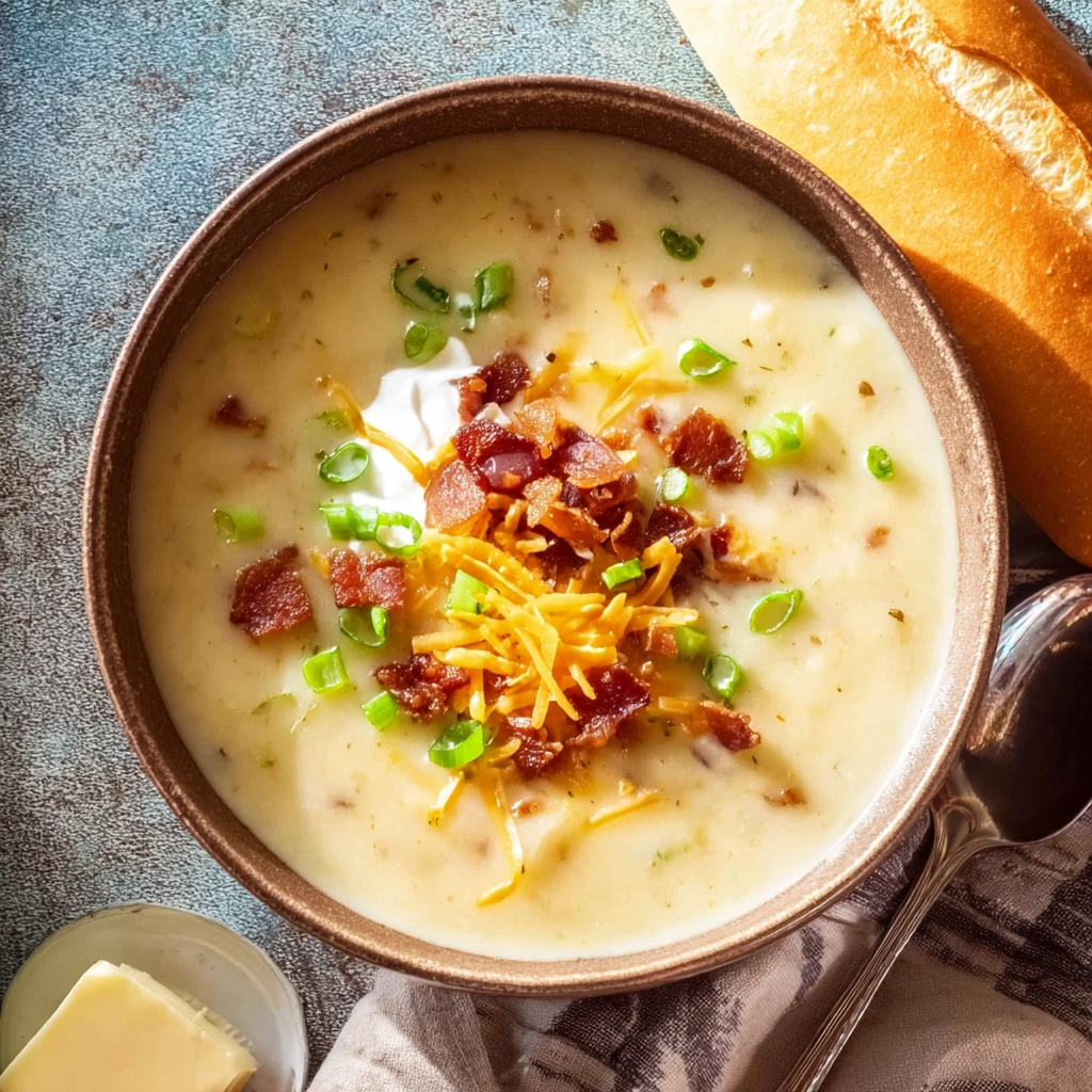 Slow Cooker Potato Soup: Hearty Loaded Baked Style