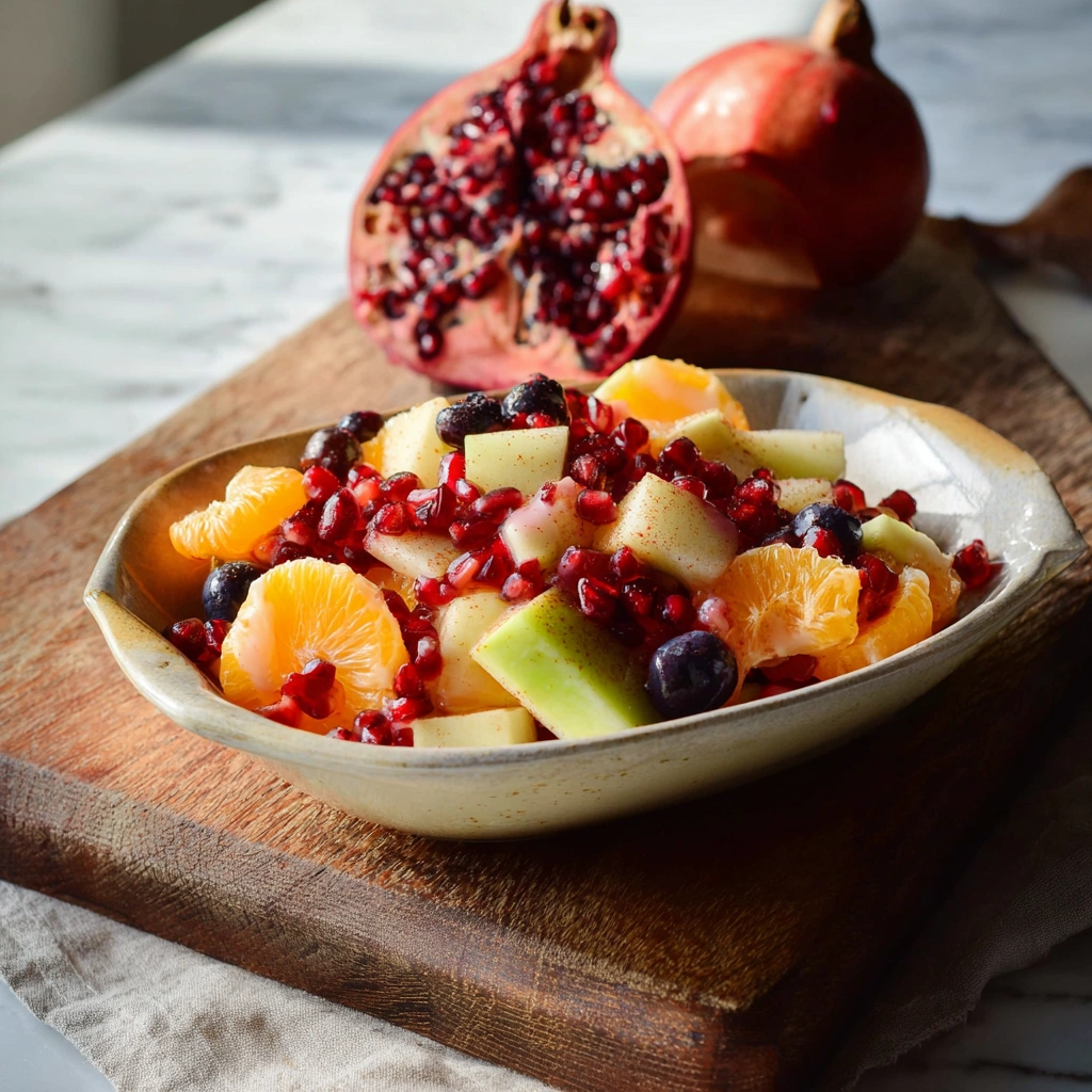 Winter Fruit Salad with Creamy Vanilla Dressing