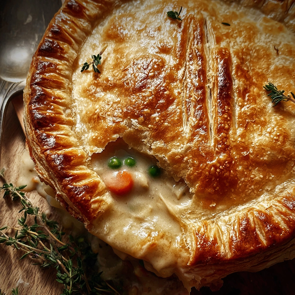 Homestyle Chicken Pot Pie: Flaky Crust, Creamy Filling