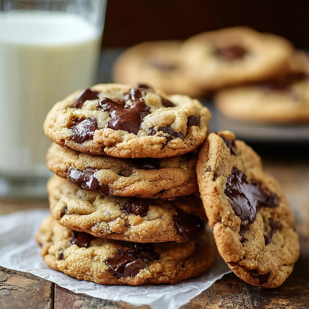 Chewy Chocolate Chip Cookies with a Golden Edge