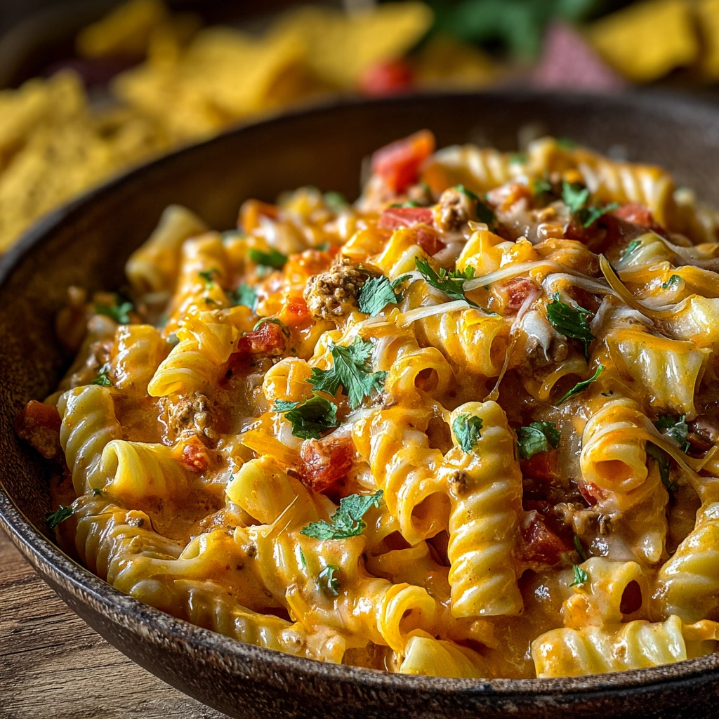 Cheesy Rotel Pasta Fiesta: Quick & Zesty Skillet Meal