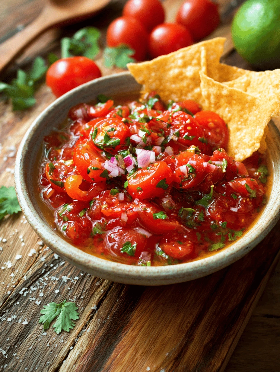 Rustic Roasted Cherry Tomato Salsa with Tangy Lime