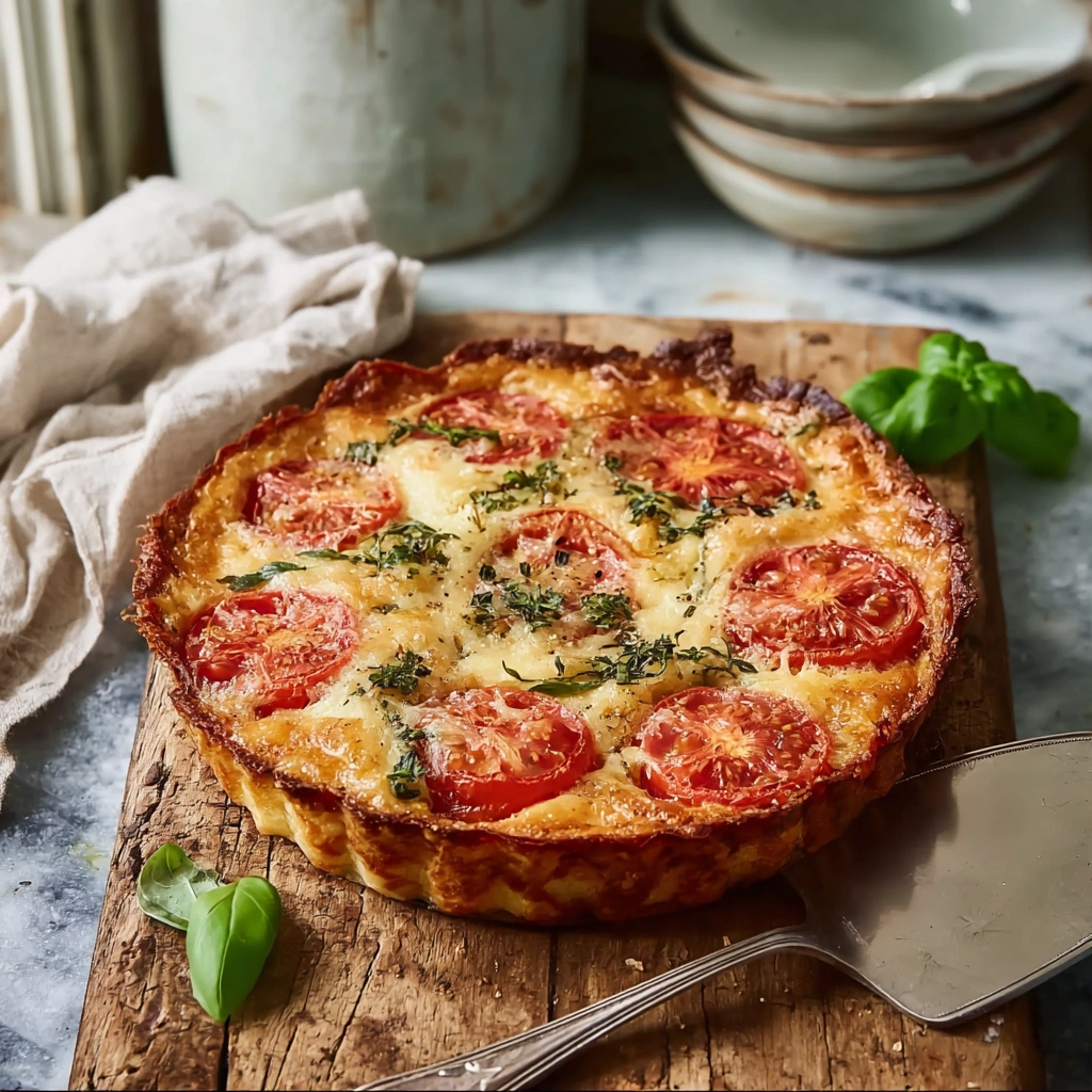 Rustic Crustless Southern Tomato Pie: A Summer Delight