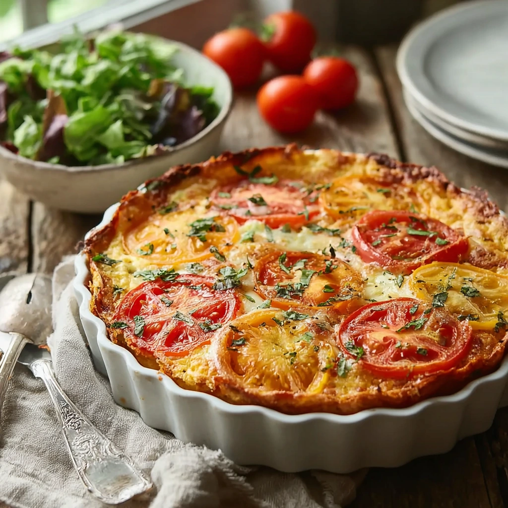 Easy Crustless Tomato Pie: Summer's Savory Slice