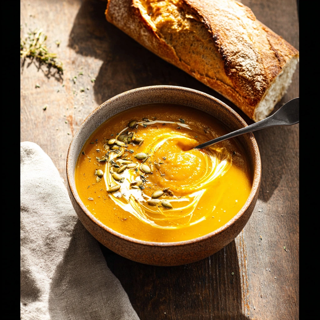 Velvety Roasted Kabocha Squash Soup: Harvest Warmth