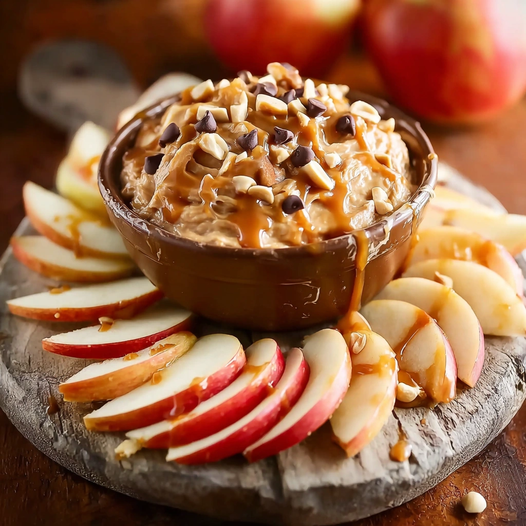 Sweet & Salty Snickers Caramel Apple Dip