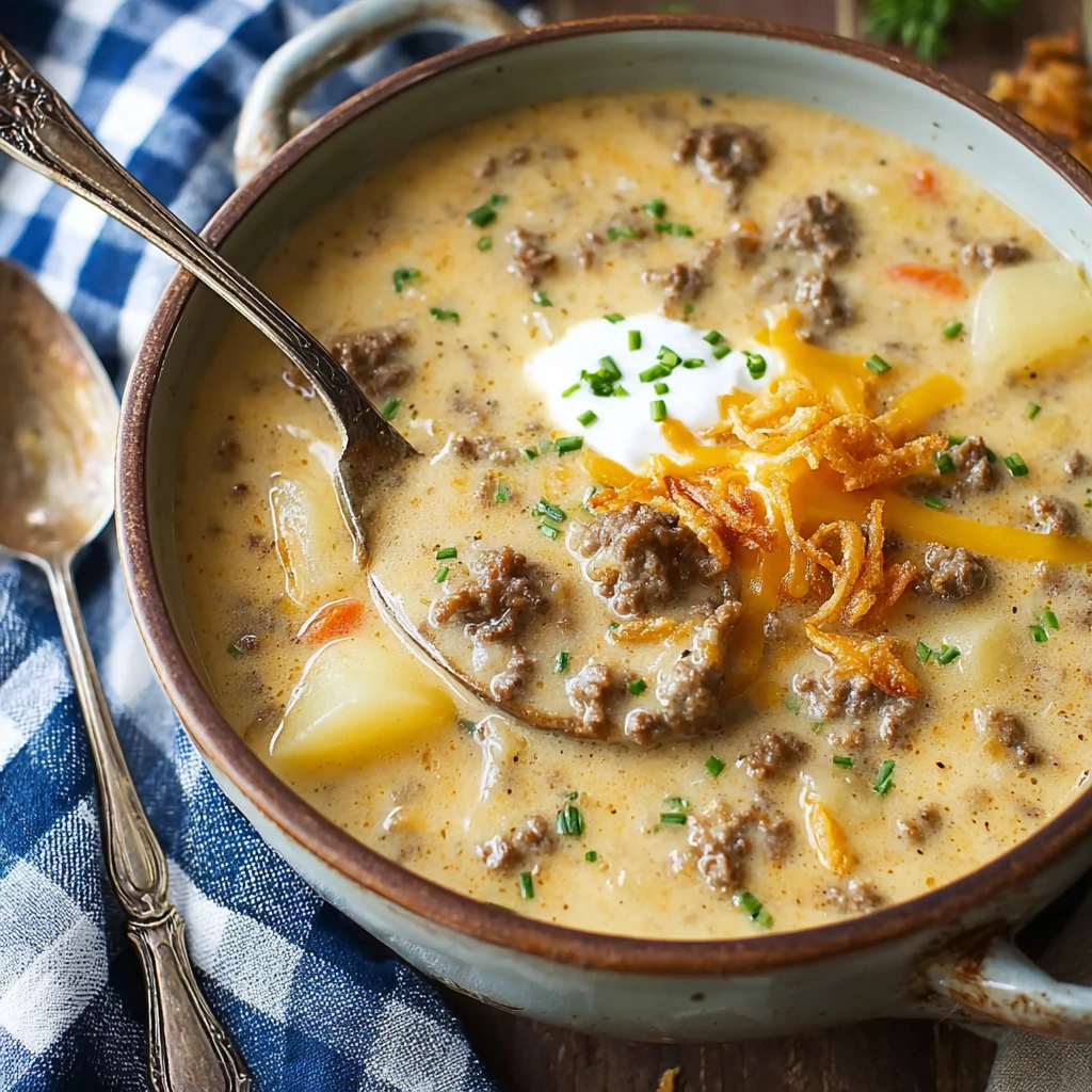 Hearty Crockpot Cheeseburger Soup: Simple Weeknight Meal
