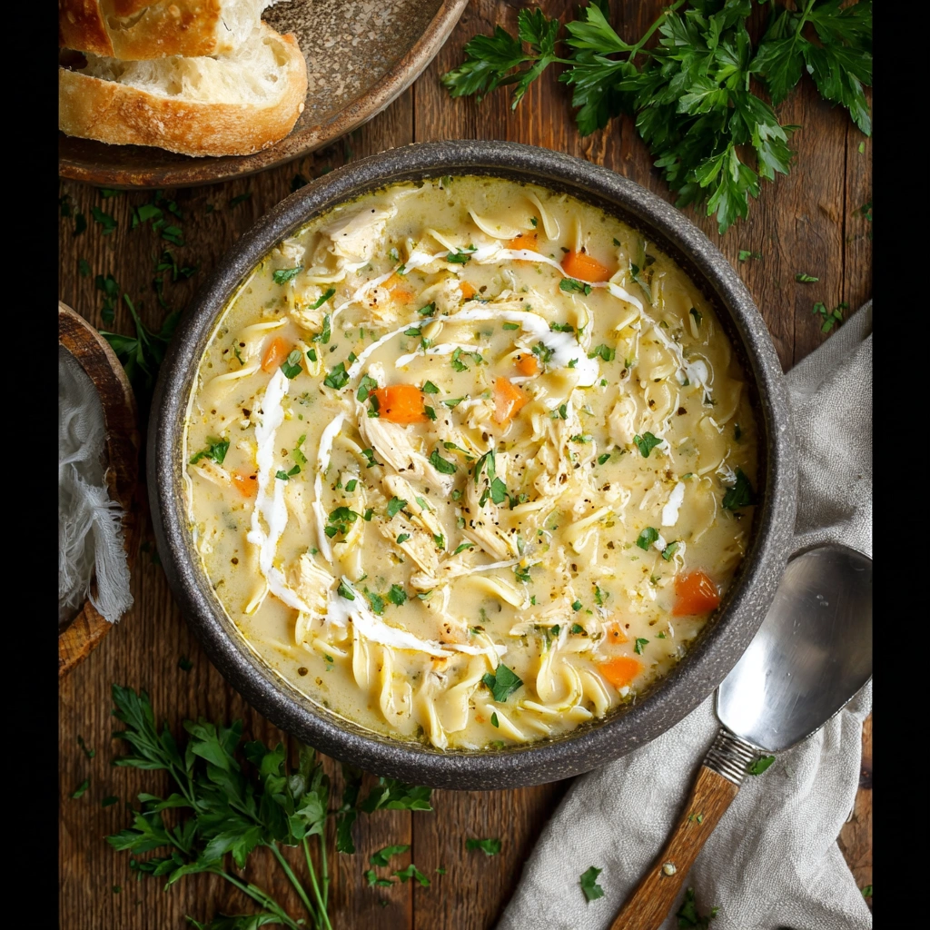 Creamy Crockpot Chicken Noodle Soup: A Weeknight Hug