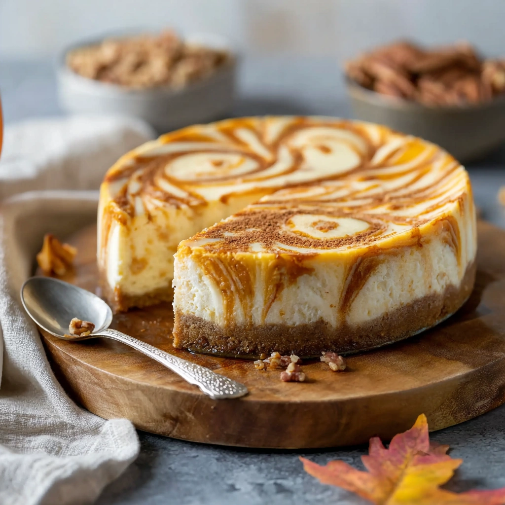 Creamy Pumpkin Swirl Cheesecake: A Fall Favorite