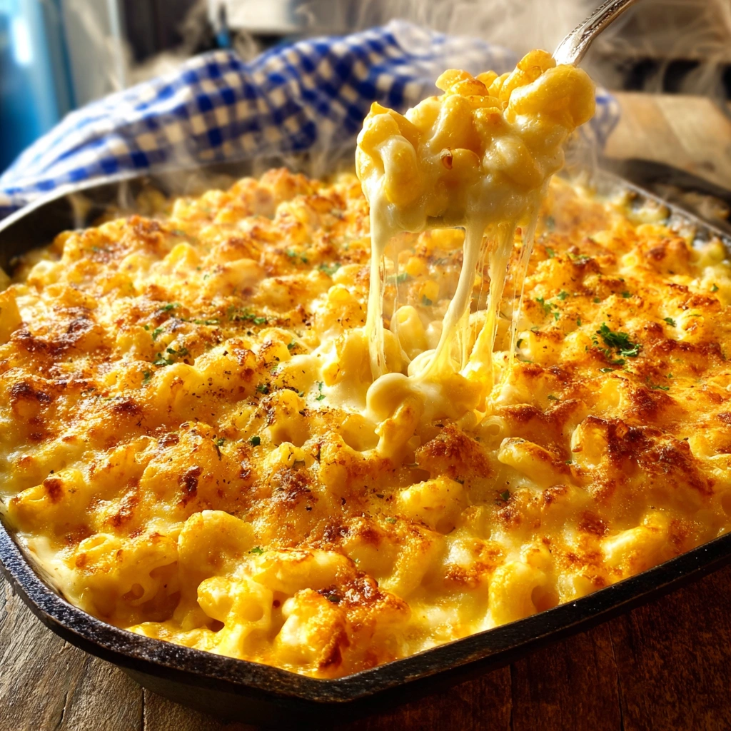 Homestyle Southern Baked Macaroni and Cheese