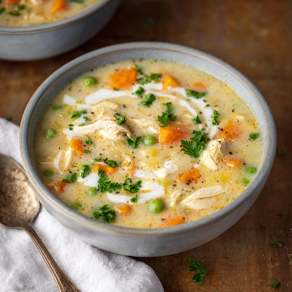 Hearty Healthy Chicken Pot Pie Soup Recipe