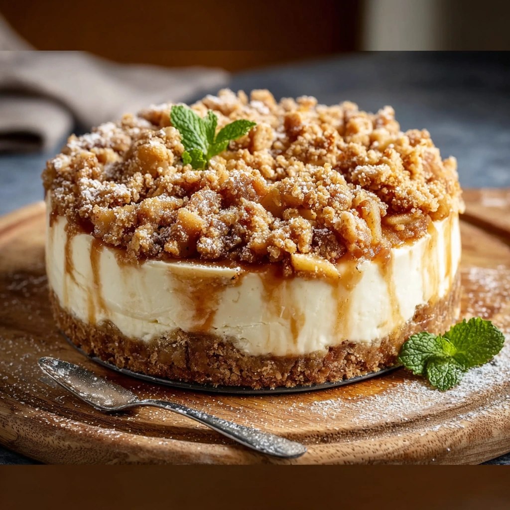 Creamy Apple Crumble Cheesecake: My Fall Favorite
