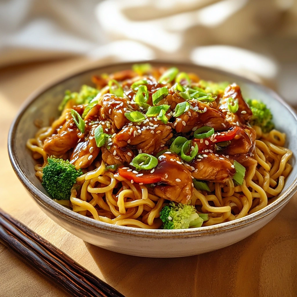 Quick Chicken Teriyaki Noodles: Speedy Dinner Delight - Image 1