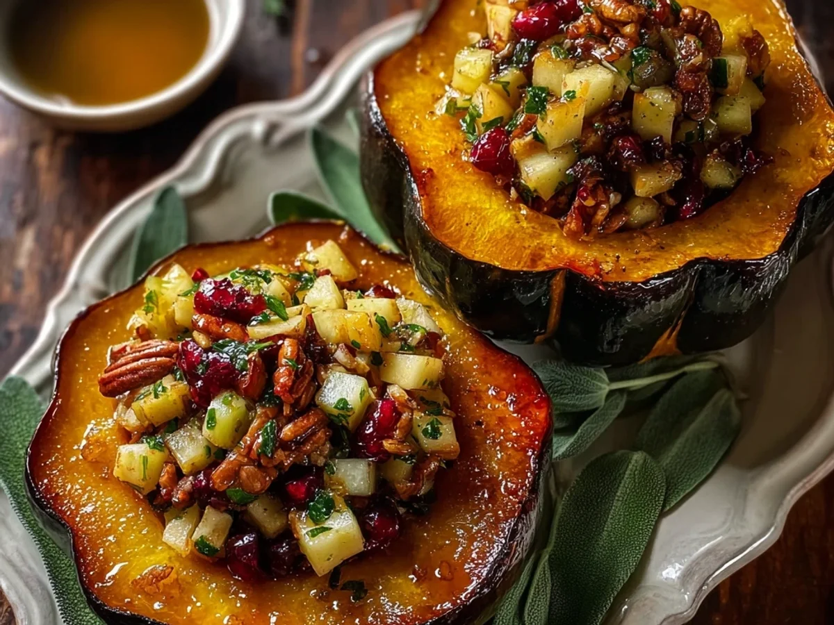 Apple Stuffed Acorn Squash: Rustic Fall Delight - Image 1