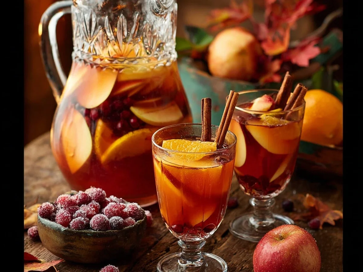 Autumn Apple Cider Sangria with Spice - Image 1