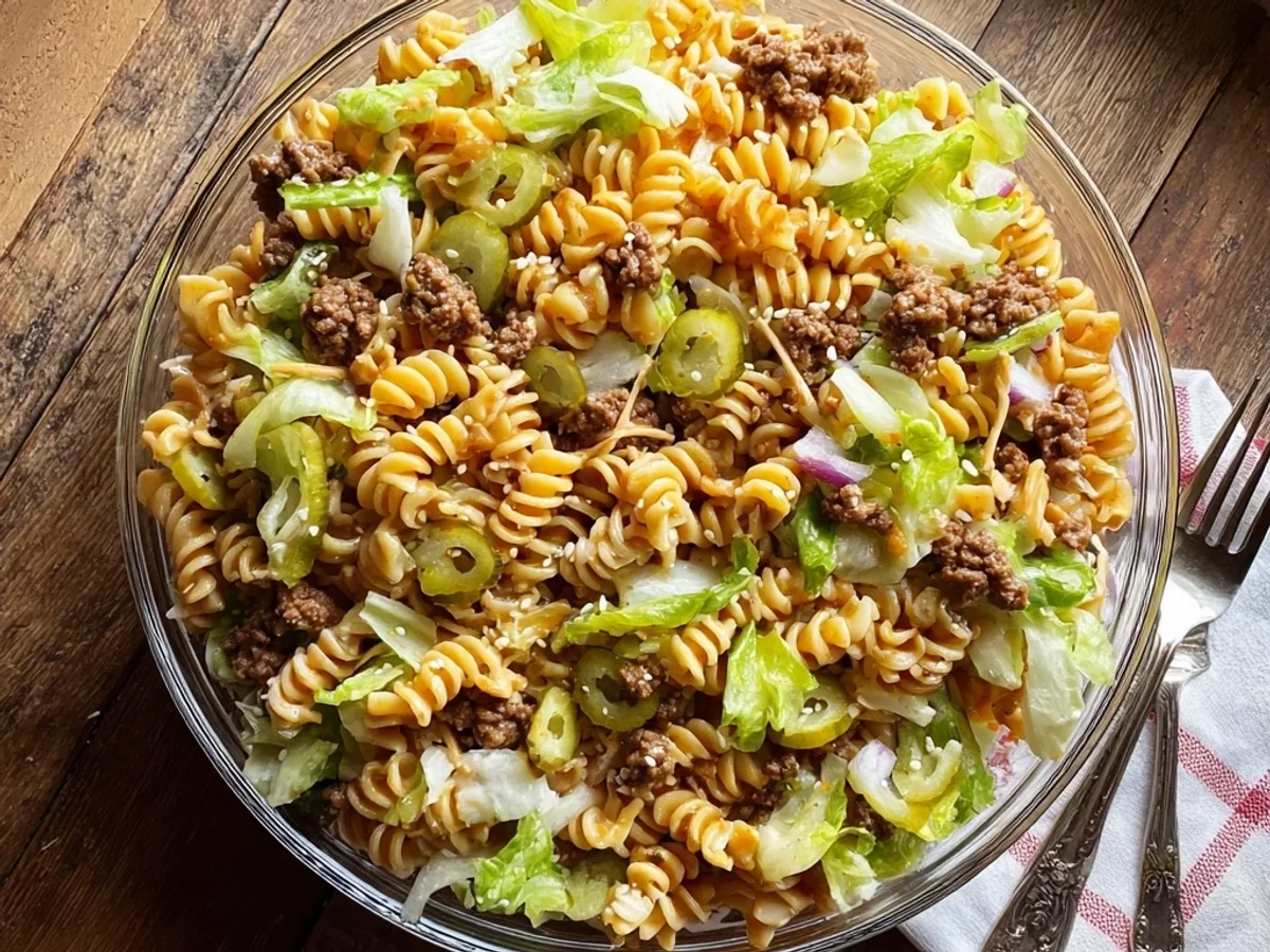 Big Mac Pasta Salad: Tangy, Creamy, & Nostalgic - Image 2
