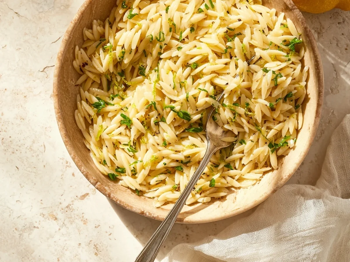 Bright & Zesty Lemon Orzo: A Quick Weeknight Delight - Image 1