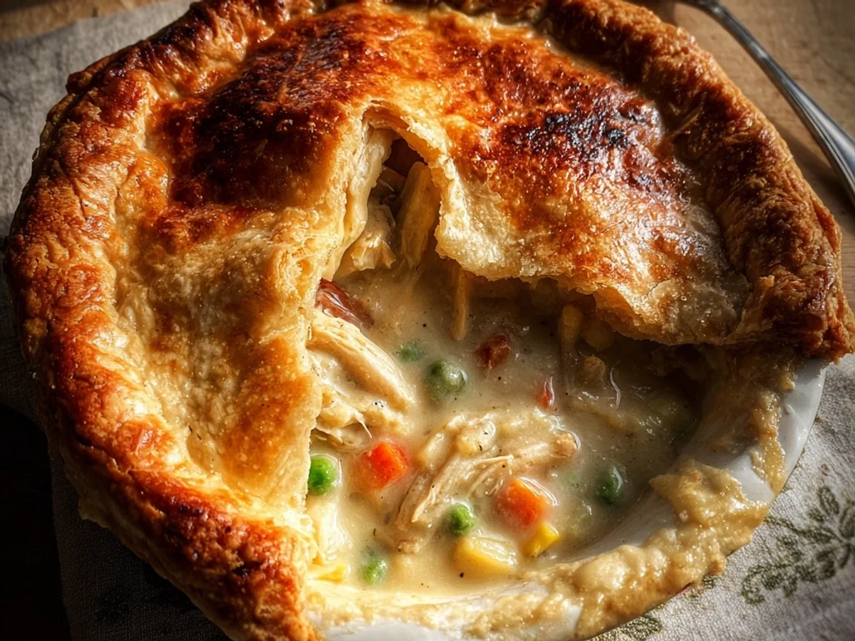 Classic Chicken Pot Pie: Flaky Crust, Hearty Fill - Image 1