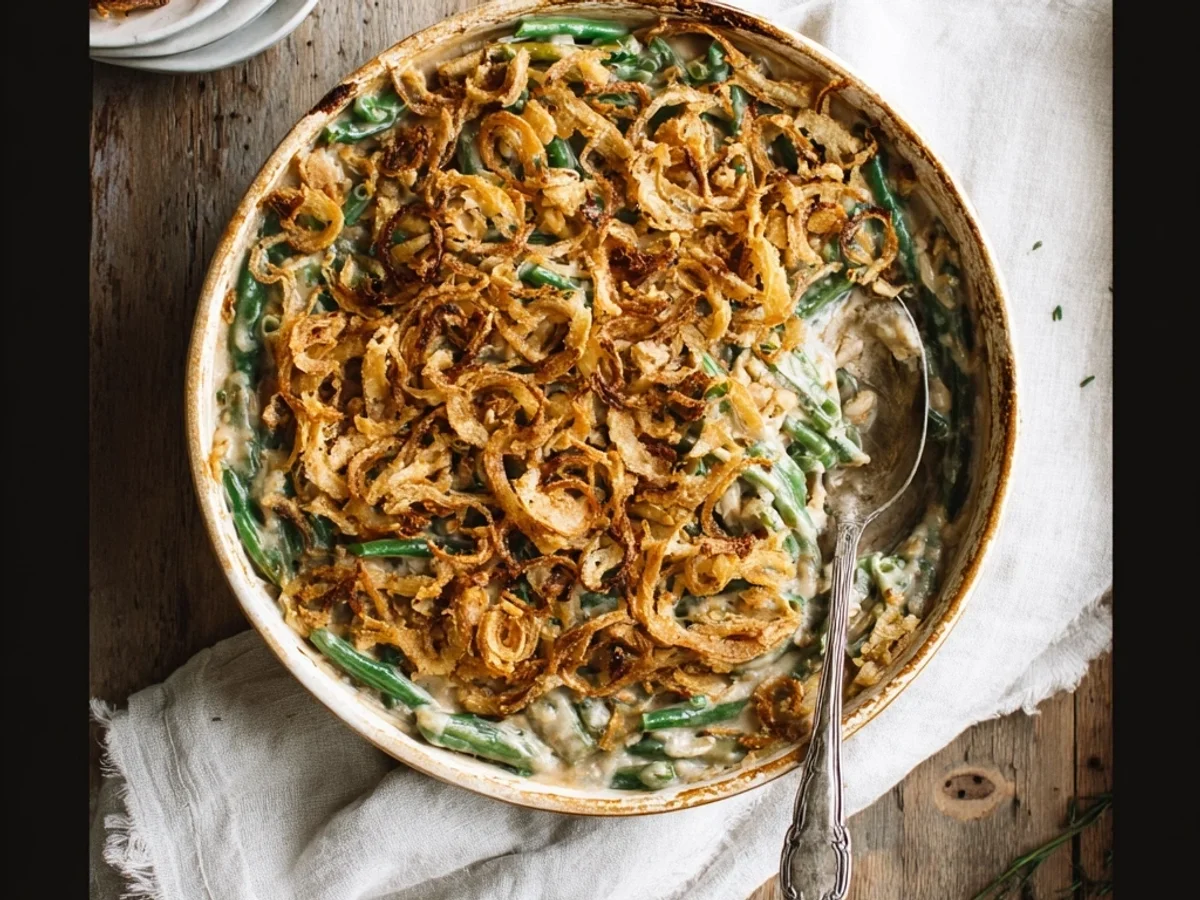 Classic Green Bean Casserole: A Simple Homestyle Delight - Image 1
