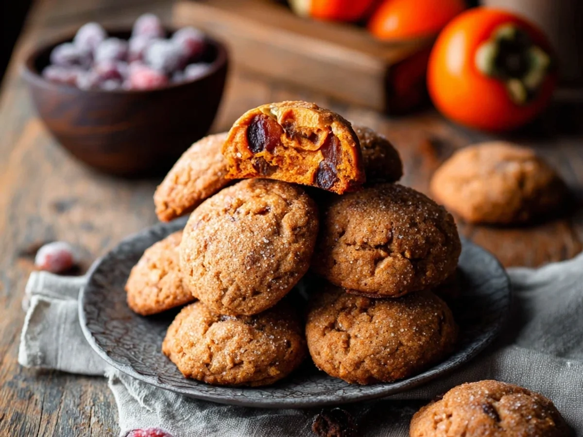 Classic Persimmon Cookies Recipe with Warm Spices - Image 1