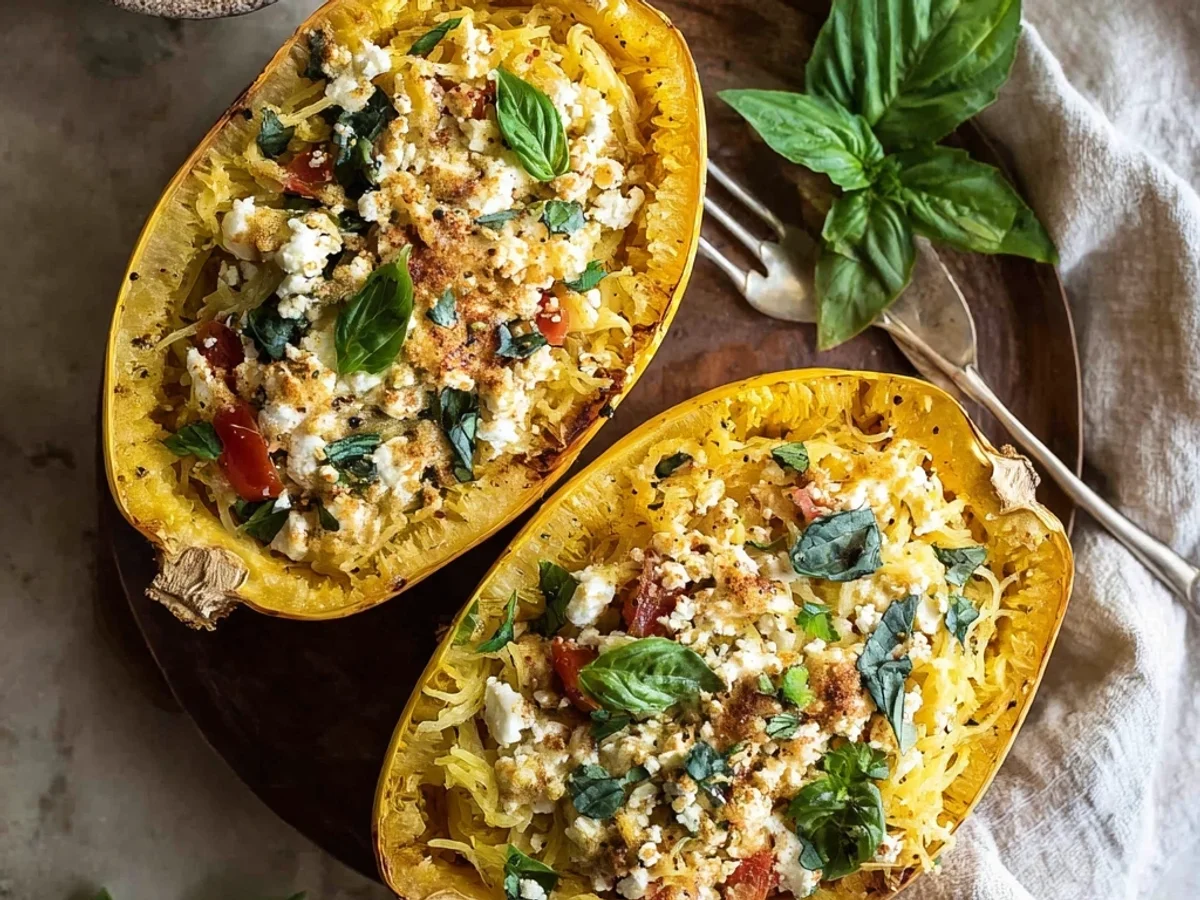 Creamy Baked Feta Spaghetti Squash Recipe with Tomatoes - Image 2