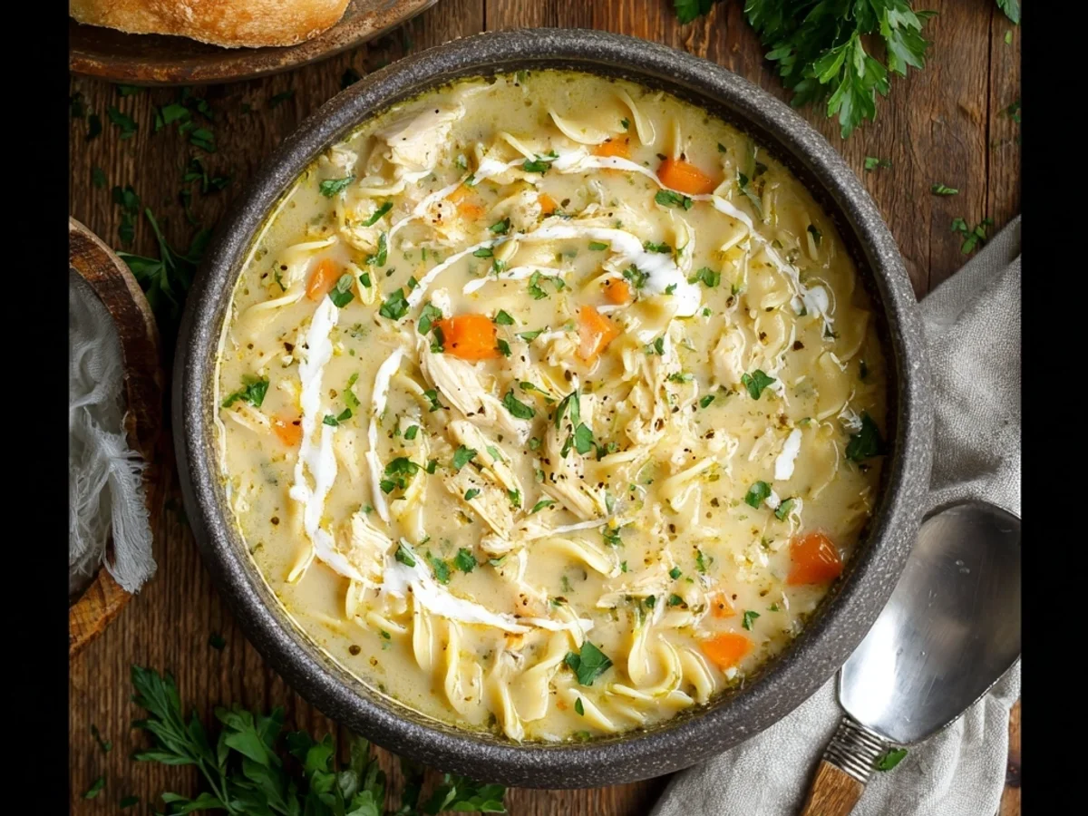 Creamy Crockpot Chicken Noodle Soup: A Weeknight Hug - Image 1